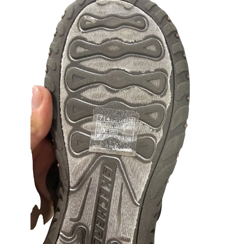 Skechers Reggae-Tireless Summer Toe Loop Thong Sandal Brown Women's 7